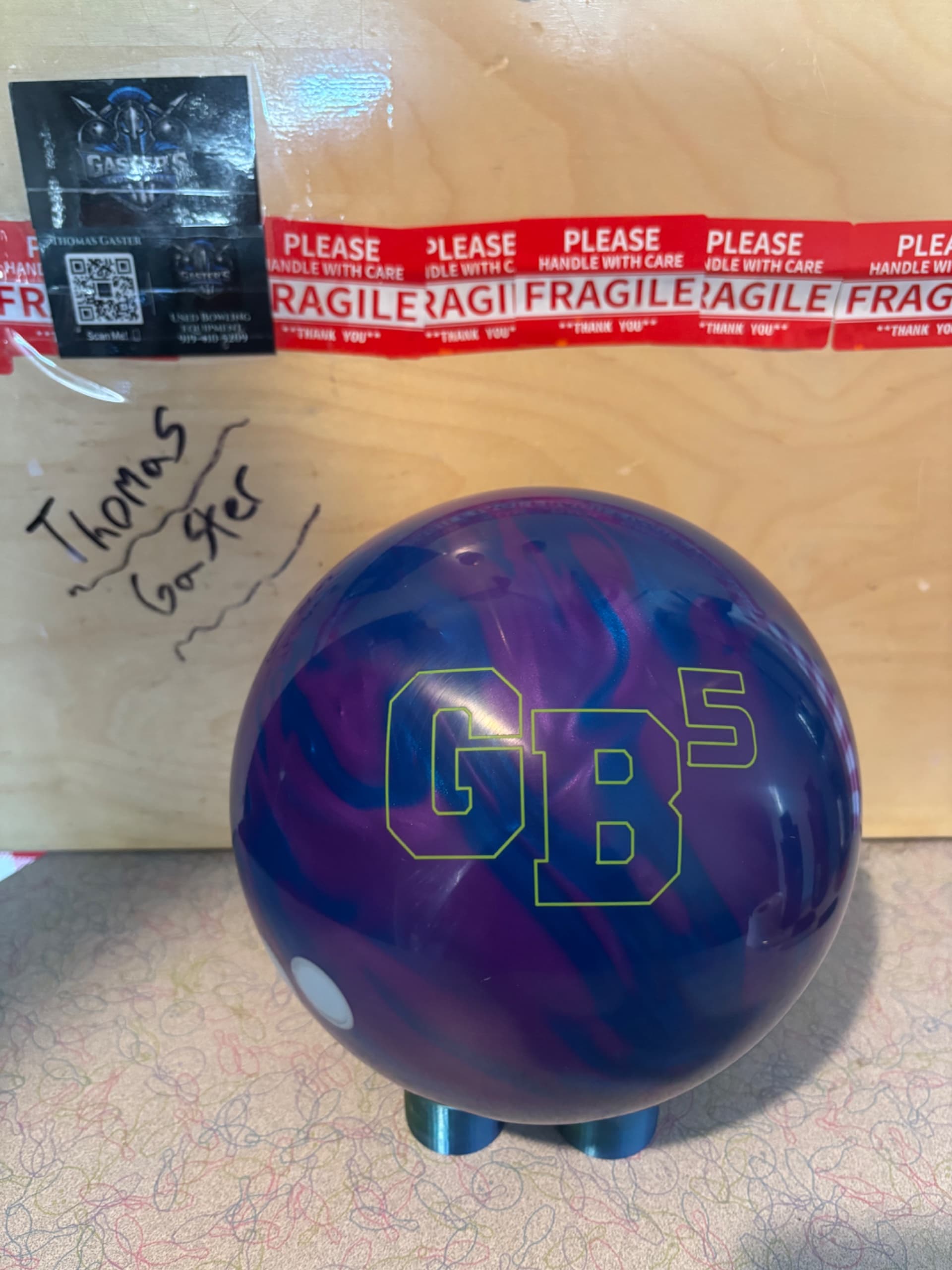 15LB Ebonite GB5 Pearl - Fully Plugged